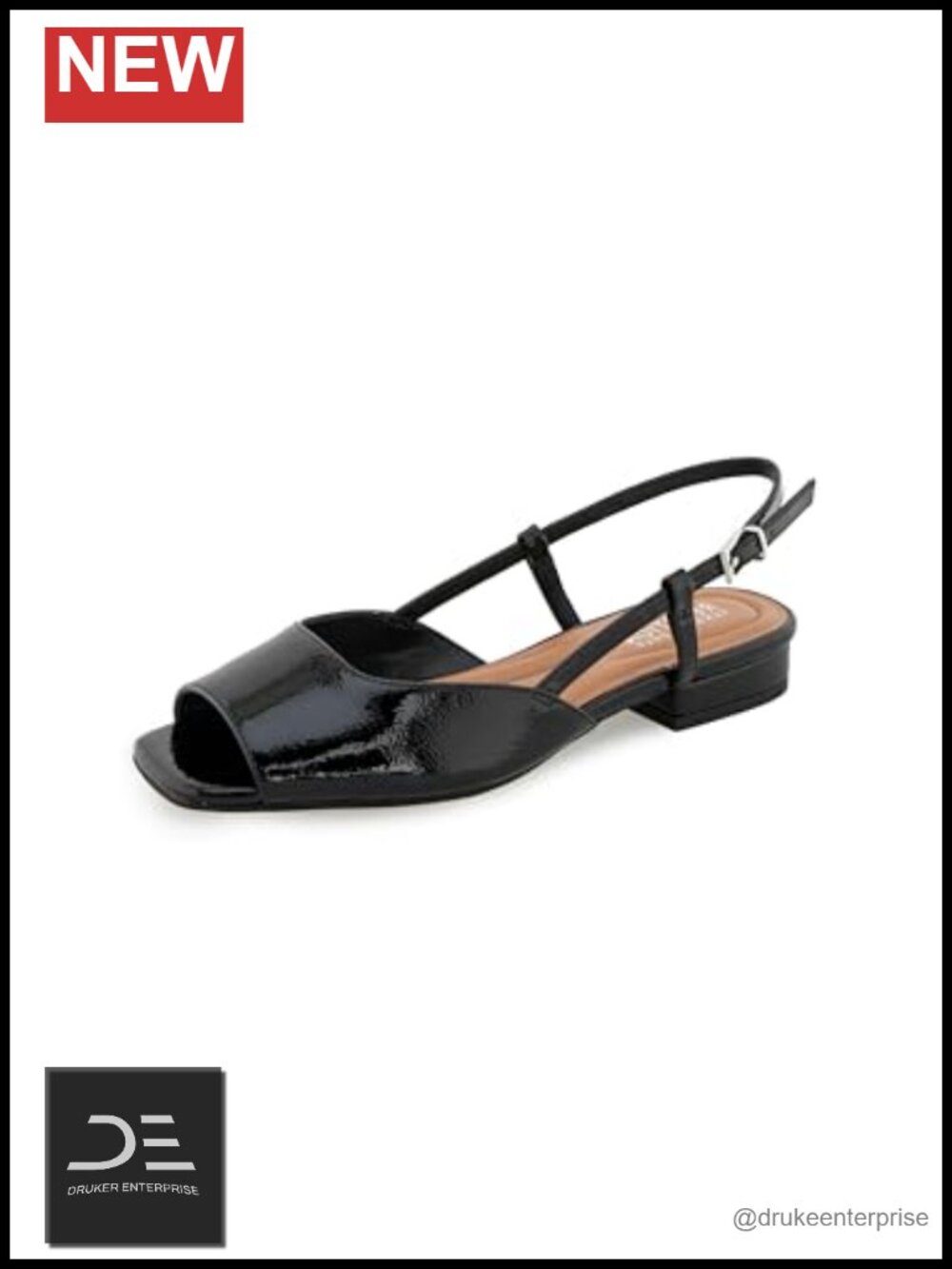 Women's Casual Sandals with Adjustable Slingback Strap & Cushioned Midsole